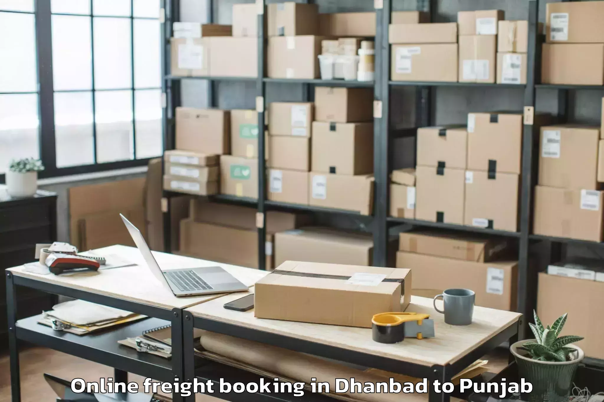 Book Dhanbad to Badhni Kalan Online Freight Booking